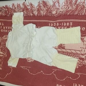 Cabbage Patch Doll White yellow stripped  sweat pants outfit  Jogger